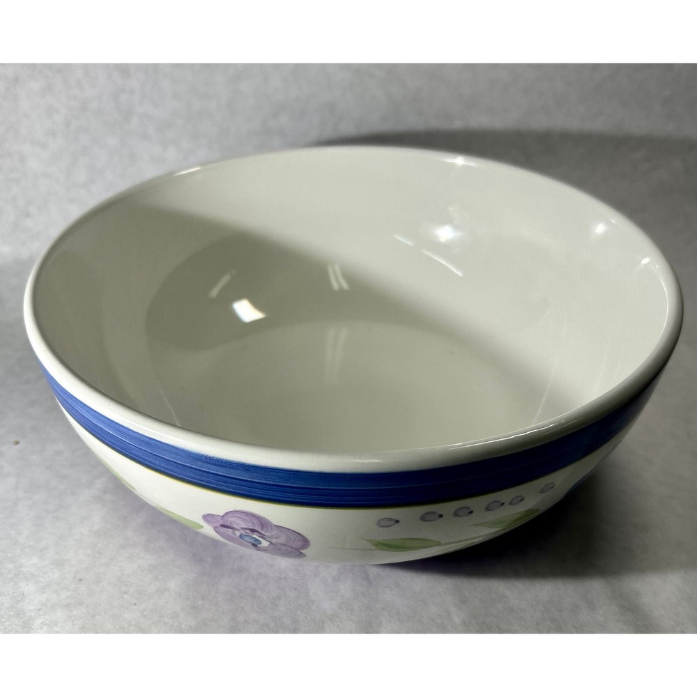 9 inch Gibson Stoneware Bowl with Violets - Picture 2 of 6